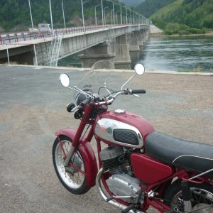 Мост через Енисей возле КрасноярскойГЭС