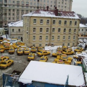 Зима в таксопарке