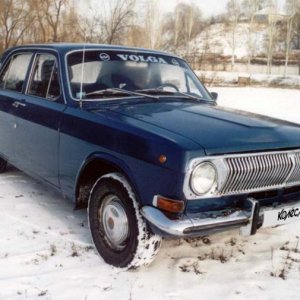 волга газ 24 зимой красавица