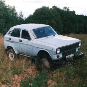 в поле