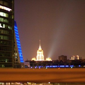 Вид с ТТК на деловой центр Moscow City и Radisson Royal Hotel