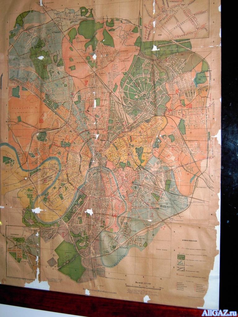 Карта Москвы начала века